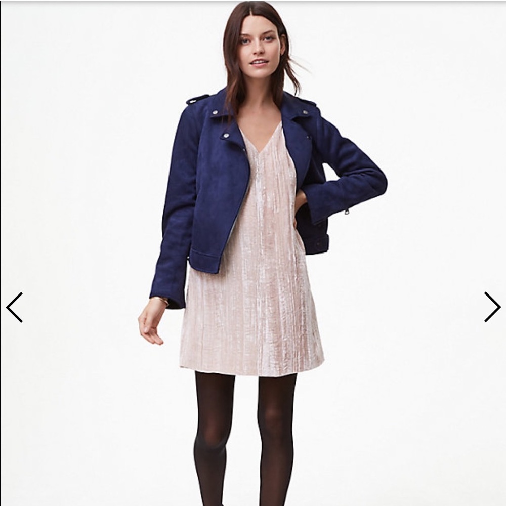 Loft crushed velvet dress